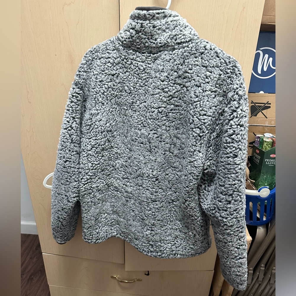 PINK Victoria's Secret Gray Sherpa Jacket - Picture 5 of 7